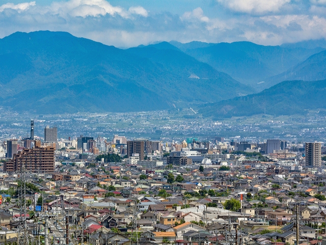 山梨県の町並みの画像